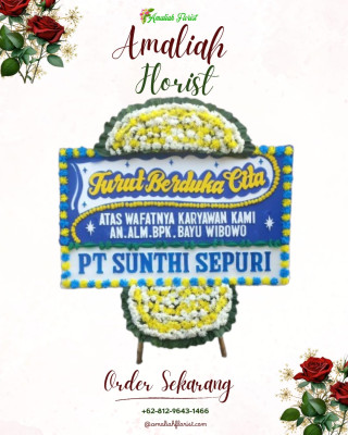 Papan Bunga Duka di Semen
